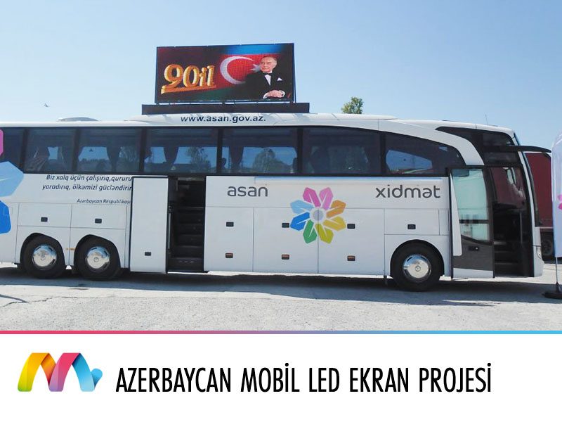 Azerbaycan Otobüs üstü LED Ekran Uygulaması