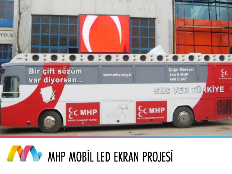 MHP Otobüs üstü LED Ekran Uygulaması